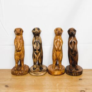 Wooden Meerkat Statue