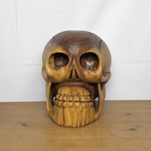Wooden Skull Carving
