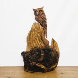 Wooden Perched Owl