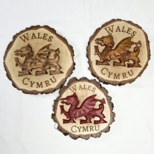 Wooden Dragon on Birch Slice