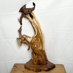 Wooden Dragon Statue